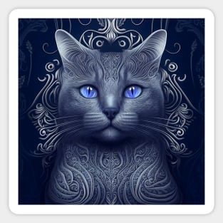 Victorian Kitty Portrait 6 Sticker